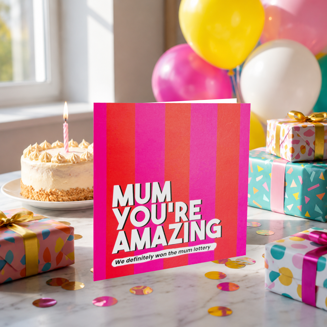 Mum You're Amazing Letterbox Gift | Novelty Socks & Greeting Card Gift Box