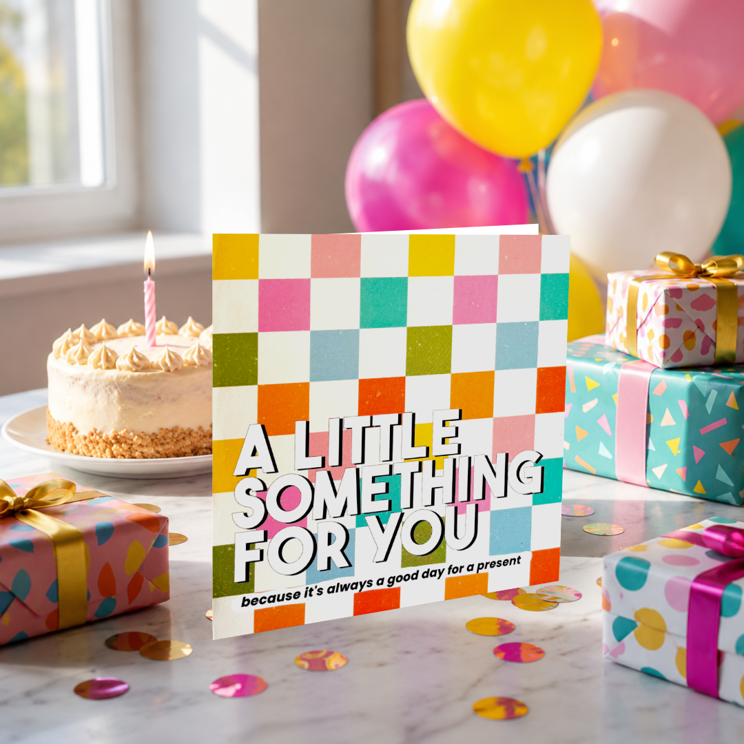 Check Pattern Letterbox Gift | Novelty Socks & Greeting Card Gift Box