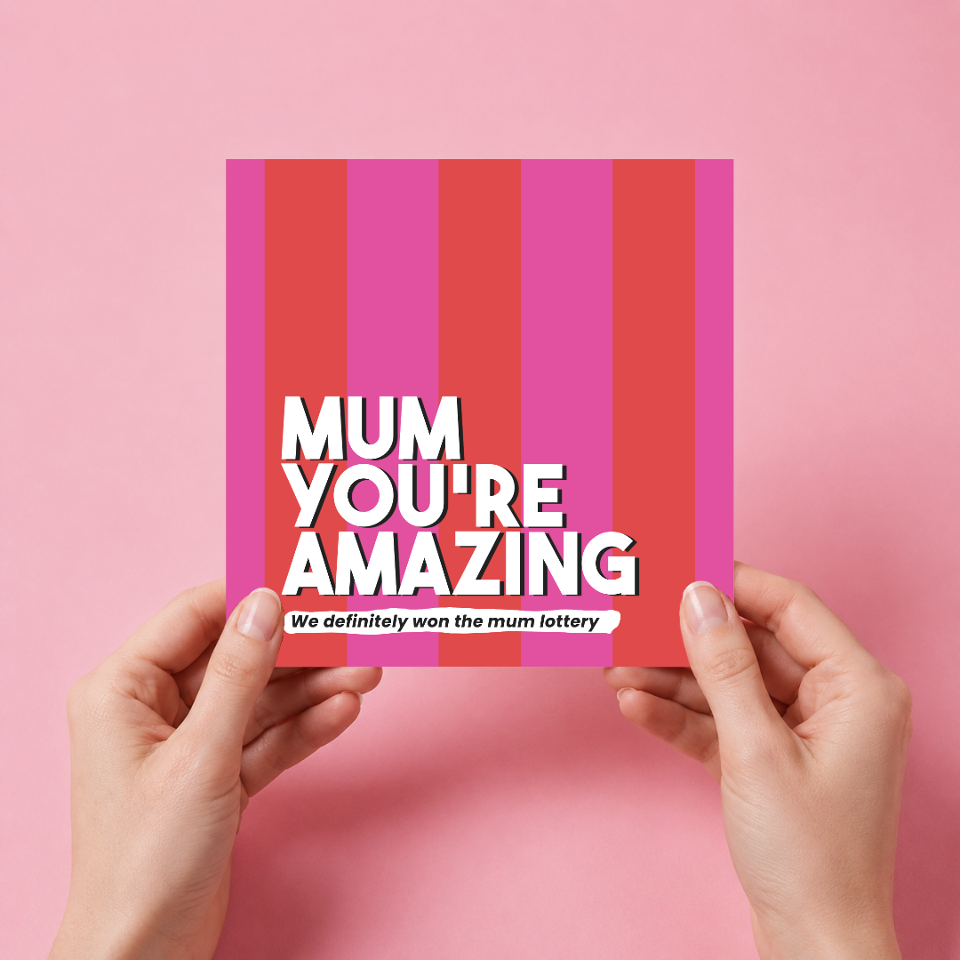 Mum You're Amazing Letterbox Gift | Novelty Socks & Greeting Card Gift Box
