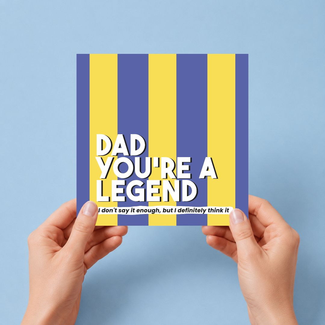 Dad You're A Legend Letterbox Gift | Novelty Socks & Greeting Card Gift Box