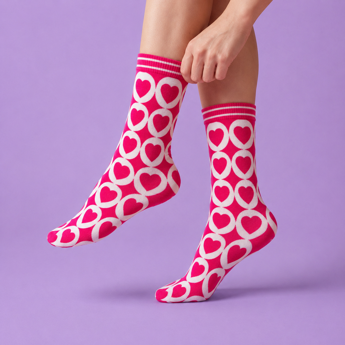 Heart Pattern Letterbox Gift | Novelty Socks & Greeting Card Gift Box