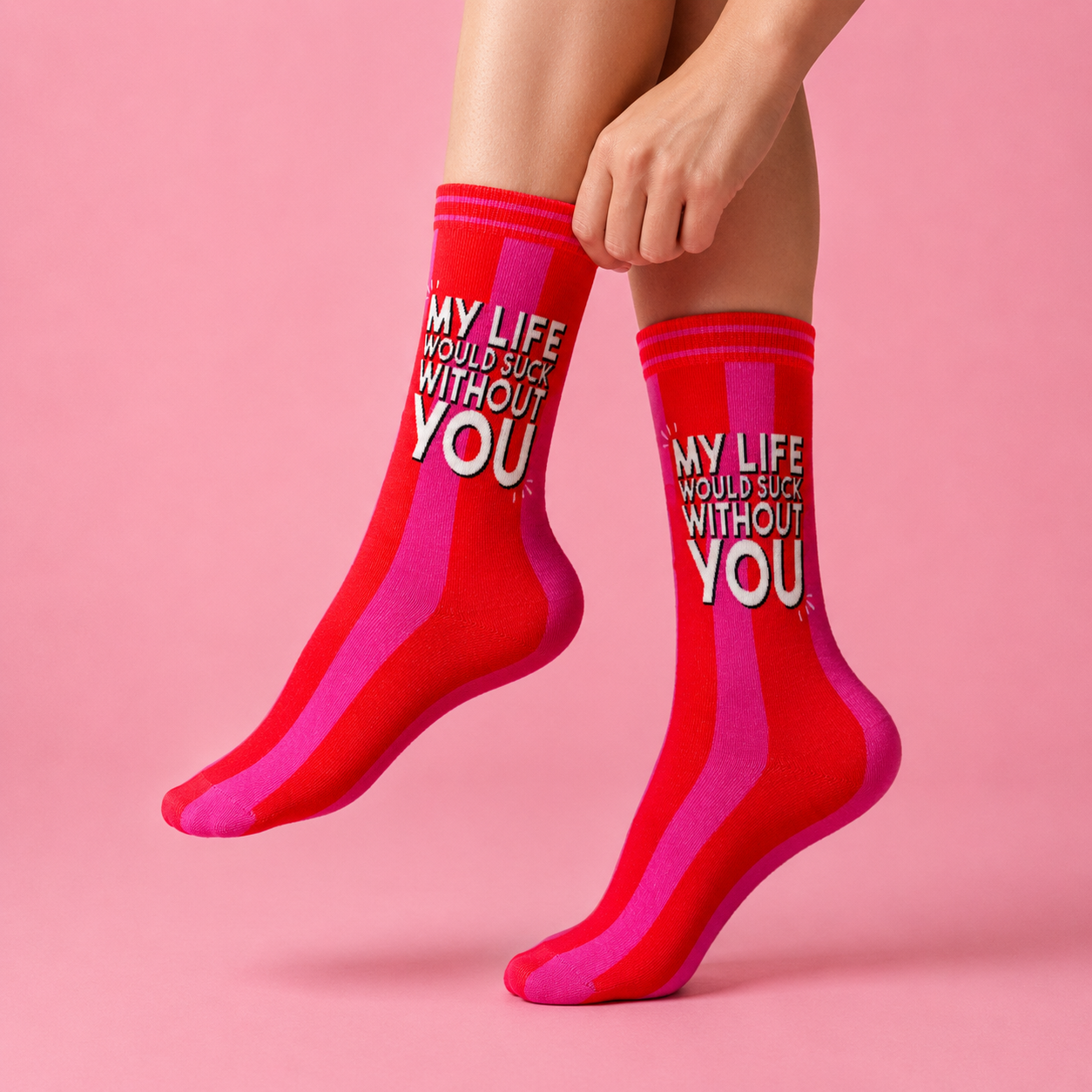My Life Would Suck Without You Letterbox Gift | Novelty Socks & Greeting Card Gift Box