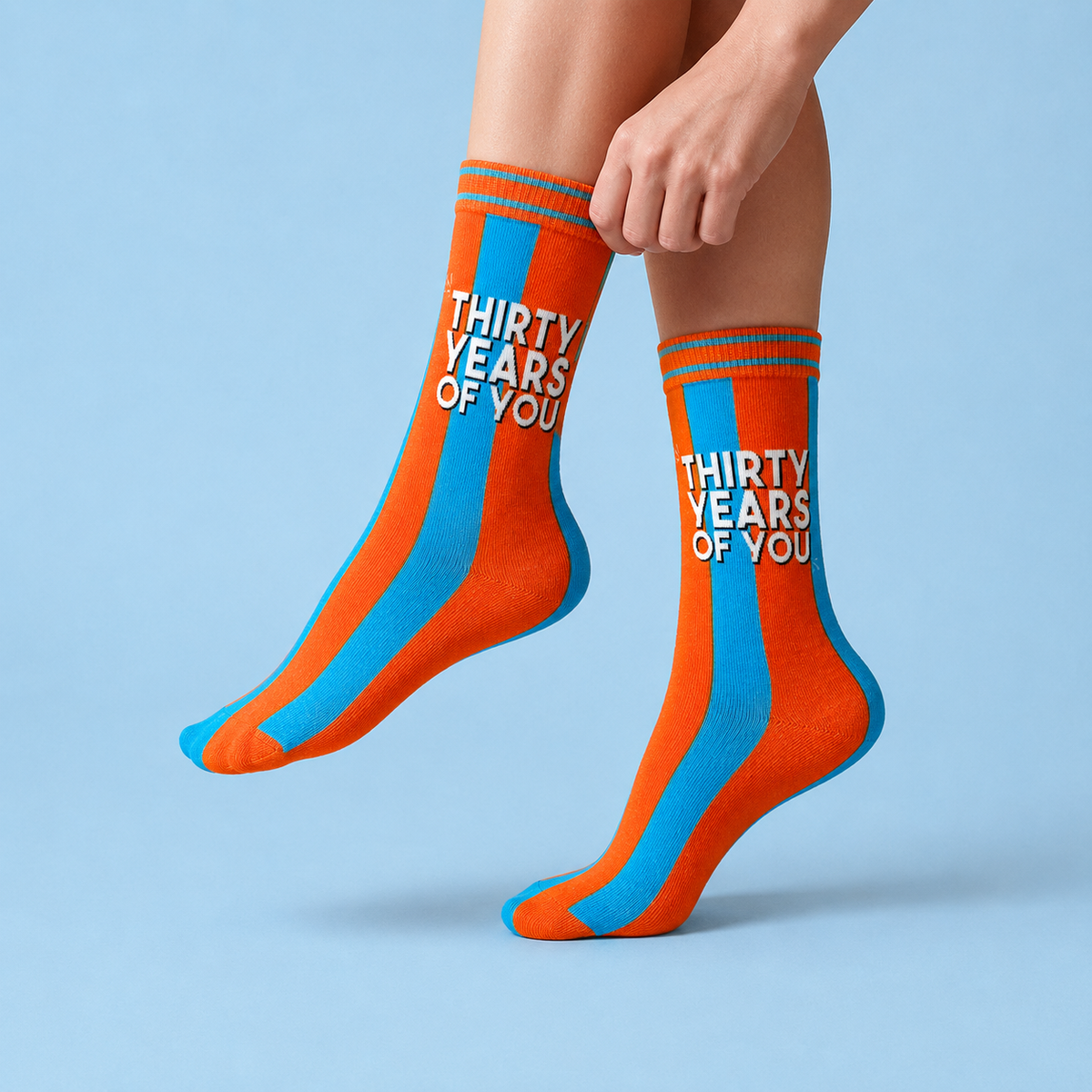 Thirty Years Of You Letterbox Gift | Novelty Socks & Greeting Card Gift Box
