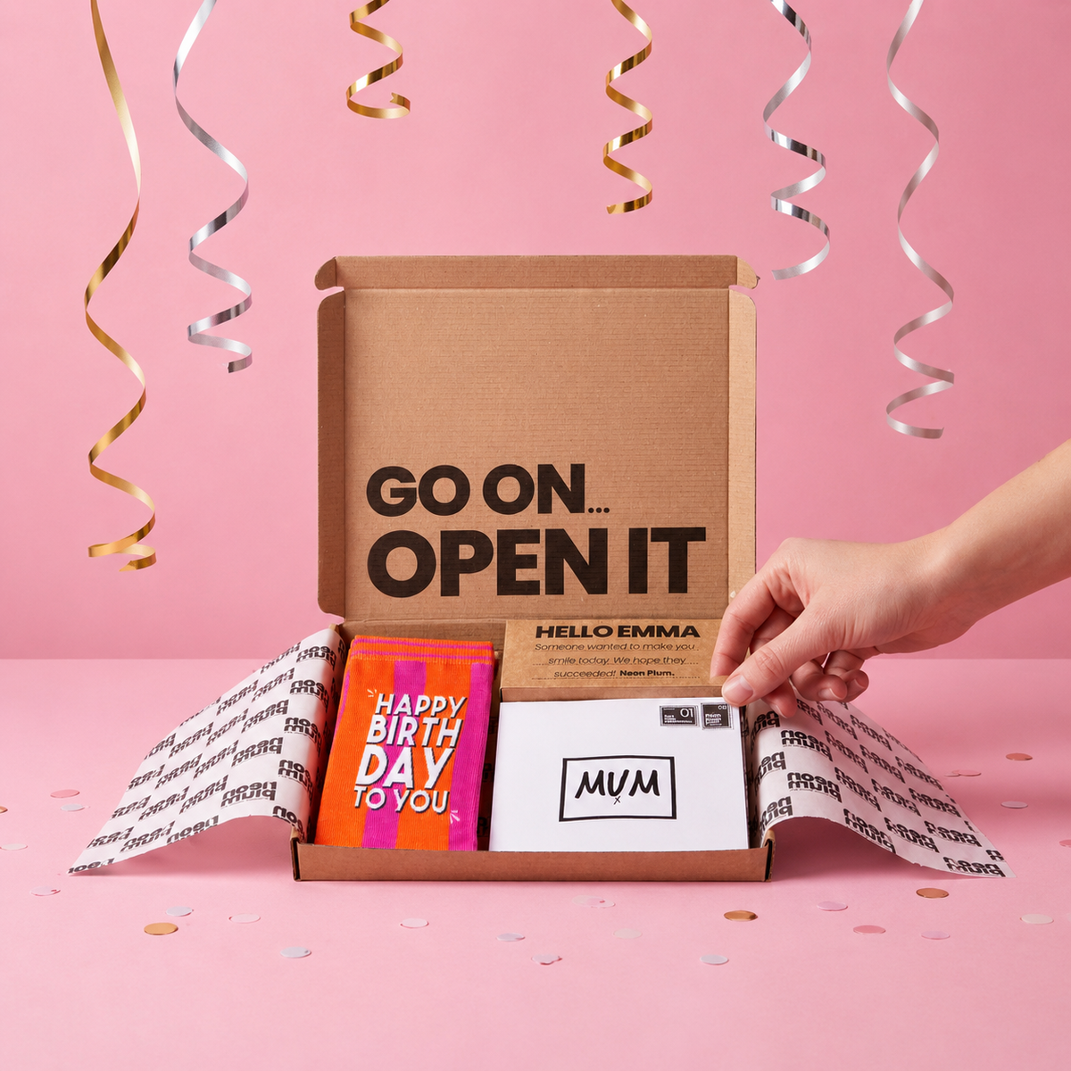 Happy Birthday To You Letterbox Gift | Novelty Socks & Greeting Card Gift Box