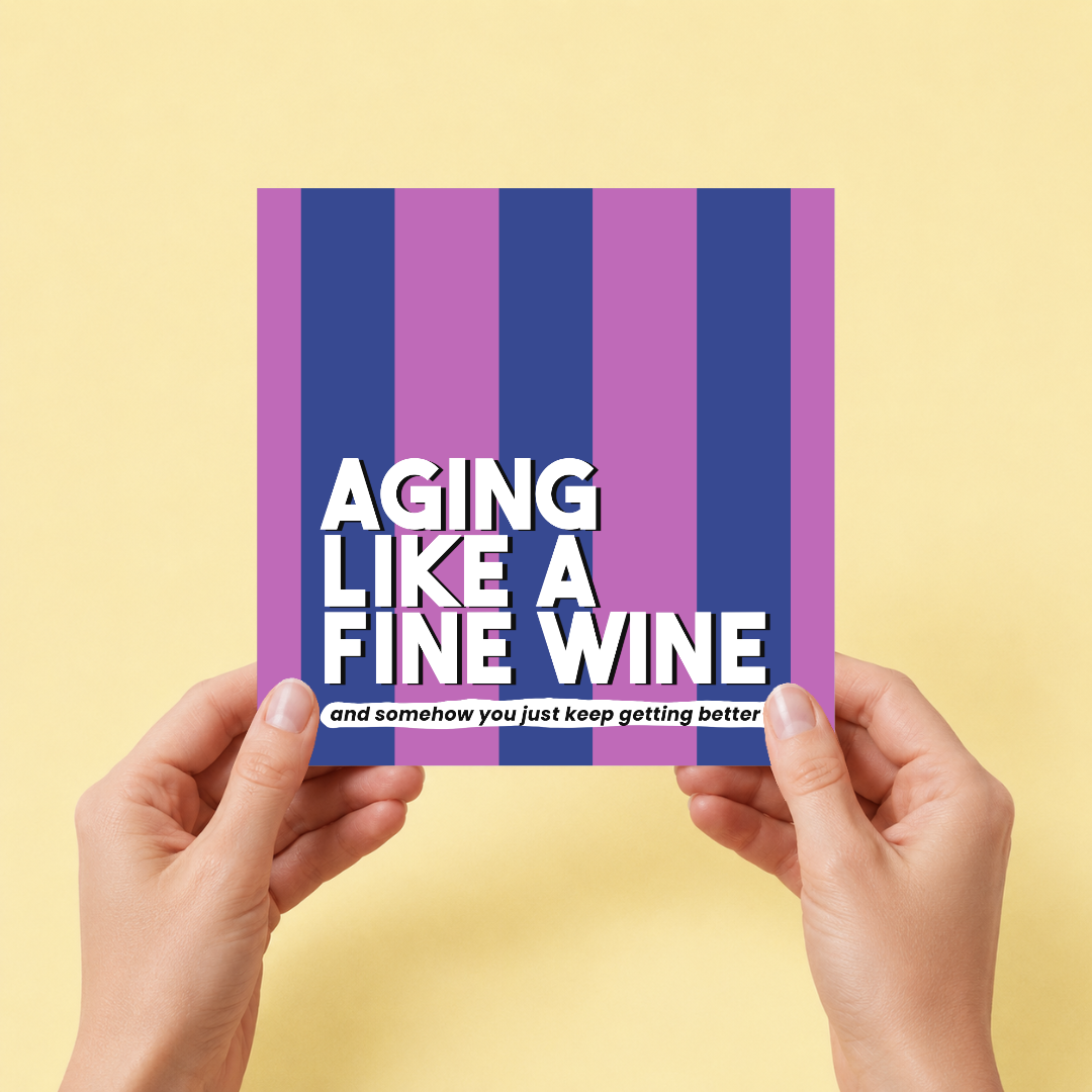 Aging Like A Fine Wine Letterbox Gift | Novelty Socks & Greeting Card Gift Box