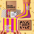 Older Not Wiser Letterbox Gift | Novelty Socks & Greeting Card Gift Box