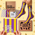 Forty Years Of You Letterbox Gift | Novelty Socks & Greeting Card Gift Box