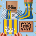 Dad You're A Legend Letterbox Gift | Novelty Socks & Greeting Card Gift Box
