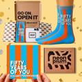Fifty Years Of You Letterbox Gift | Novelty Socks & Greeting Card Gift Box