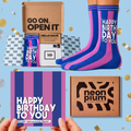 Happy Birthday To You Letterbox Gift | Novelty Socks & Greeting Card Gift Box