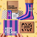 Aging Like A Fine Wine Letterbox Gift | Novelty Socks & Greeting Card Gift Box